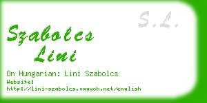 szabolcs lini business card